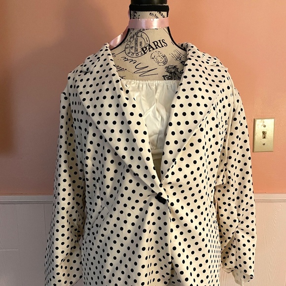 Modcloth Knit Polka Dot Blazer 3X NWOT - Picture 1 of 5